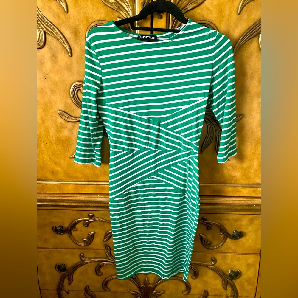 Cute green casual dress